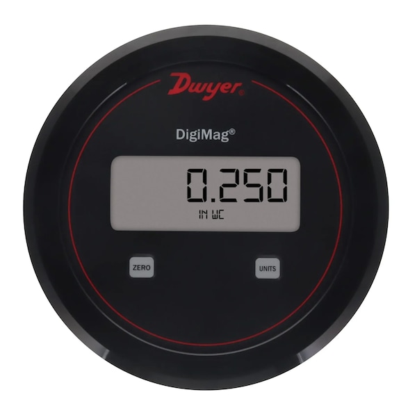 Differential digital pressure transmitter, range 0-2.0" w.c.